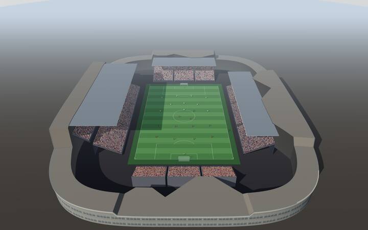 YANMAR HANASAKA STADIUM 자체 제작 3D 미리보기