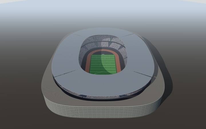 MUFG 국립경기장 자체 제작 3D 미리보기
