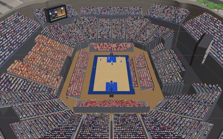 사직실내체육관 자체 제작 3D 미리보기