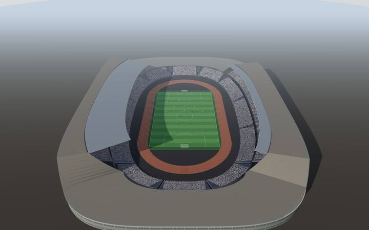 Original 3D preview of Uvance Todoroki Stadium by Fujitsu